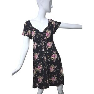 Arizona Y2k Babydoll Floral Womens size Large Button Down Whimsigoth Fairy Dress